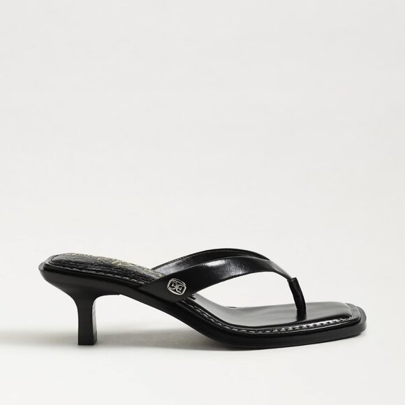 Sam Edelman Dollie Thong Sandal - Black Leather - Size: 8.5 - Picture 1 of 9